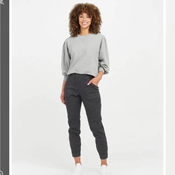 SPANX Pants - SPANX-charcoal grey denim joggers, size Medium